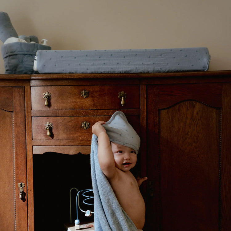 LITTLE DUTCH. Changing mat cover Pure Denim Blue