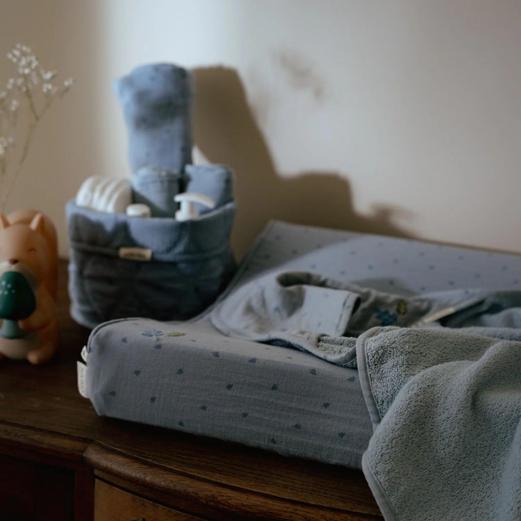 LITTLE DUTCH. Changing mat cover Pure Denim Blue
