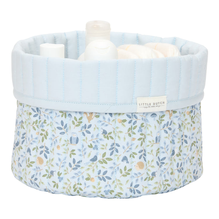 LITTLE DUTCH. Quilted storage basket small Forest Adventure (reversible)