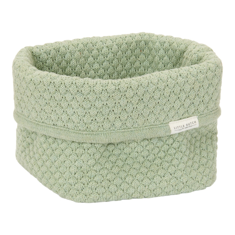 LITTLE DUTCH. Knitted storage basket small Pure Sage