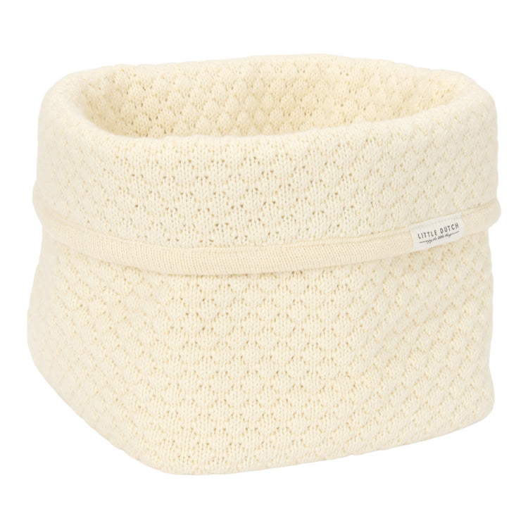 LITTLE DUTCH. Knitted storage basket small Pure Soft White