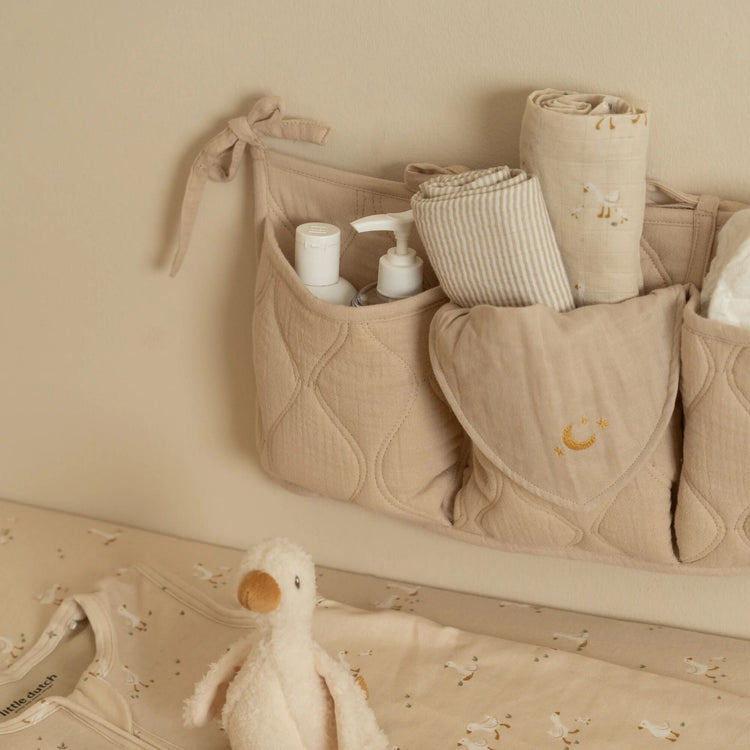 LITTLE DUTCH. Σετ 2 σαλιάρες-μπαντάνες Pure Soft Beige