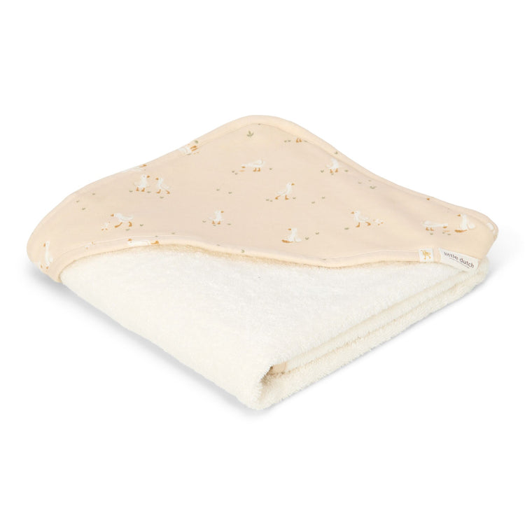 LITTLE DUTCH. Μπουρνουζοπετσέτα Little Goose 75x75 (εκρού)