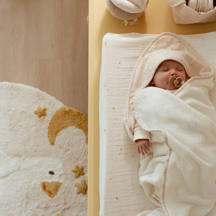 LITTLE DUTCH. Μπουρνουζοπετσέτα Little Goose 75x75 (εκρού)