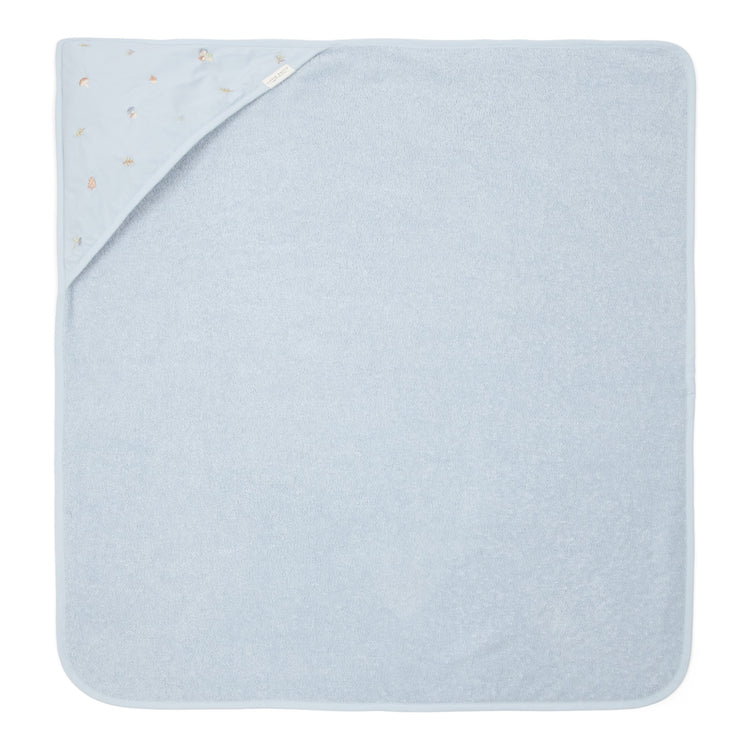LITTLE DUTCH. Μπουρνουζοπετσέτα με κέντημα Blue 75x75