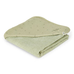 LITTLE DUTCH. Hooded towel Pure Sage 100x100