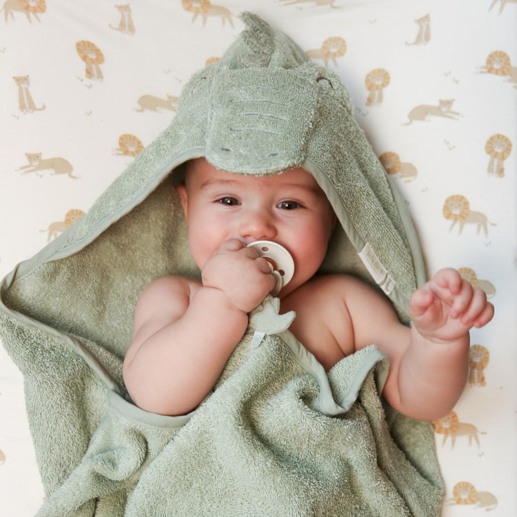LITTLE DUTCH. Μπουρνουζοπετσέτα Crocodile 100x100