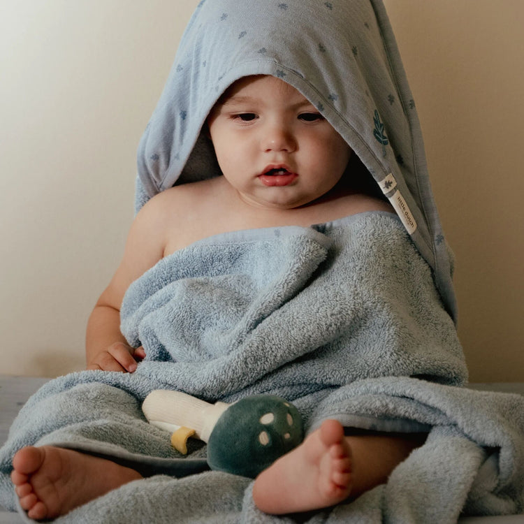 LITTLE DUTCH. Μπουρνουζοπετσέτα Pure Denim Blue 100x100