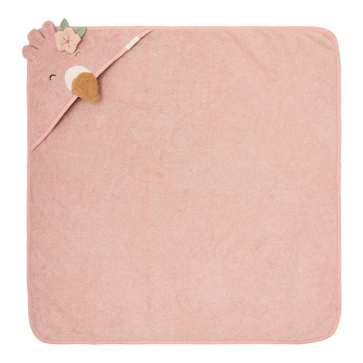 LITTLE DUTCH. Hooded towel Flamingo 100x100