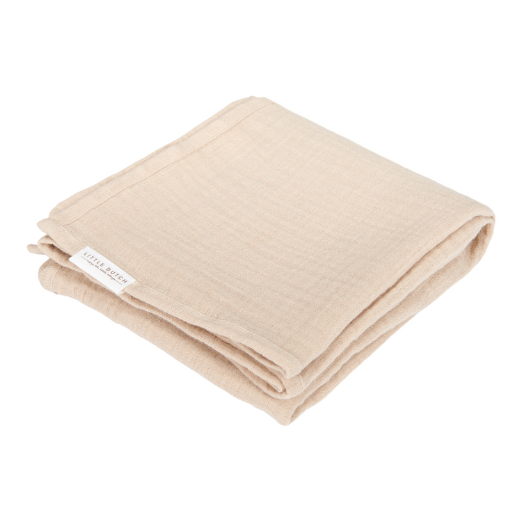 LITTLE DUTCH. Swaddles muslin Baby Bunny / Beige 70x70