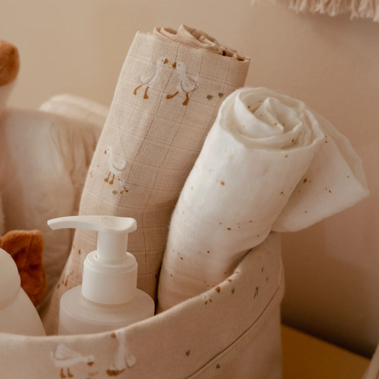 LITTLE DUTCH. Swaddles muslin Little Goose 70x70