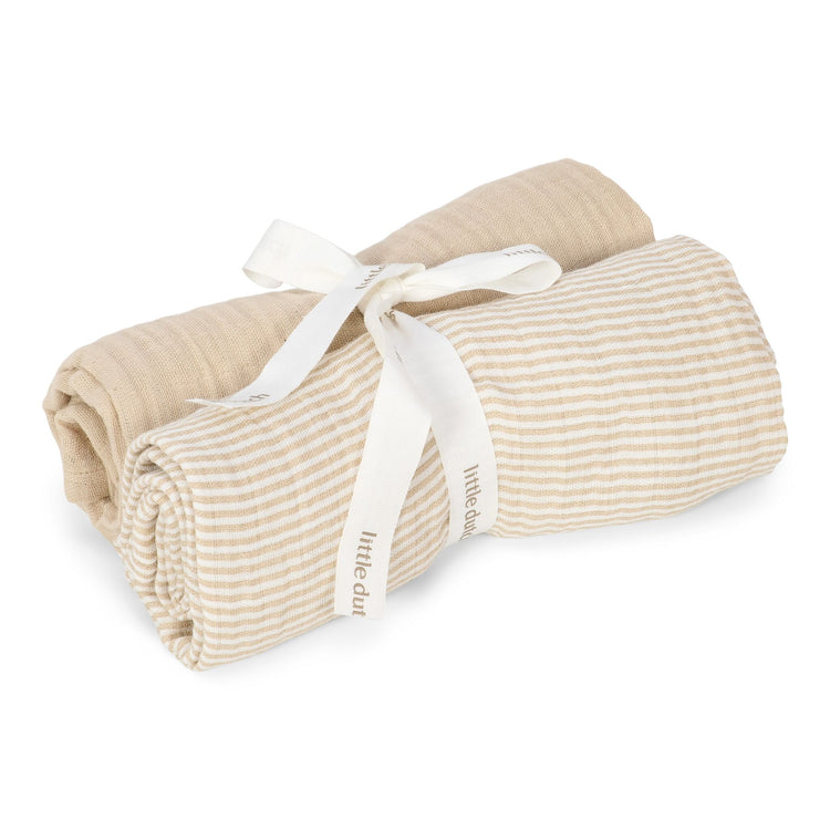 LITTLE DUTCH. Swaddles muslin Pure Soft Beige 70x70