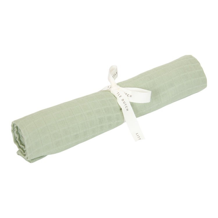 LITTLE DUTCH. Swaddle muslin Sage 120 x 120