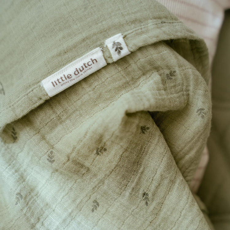 LITTLE DUTCH. Swaddle muslin Pure Sage 120x120