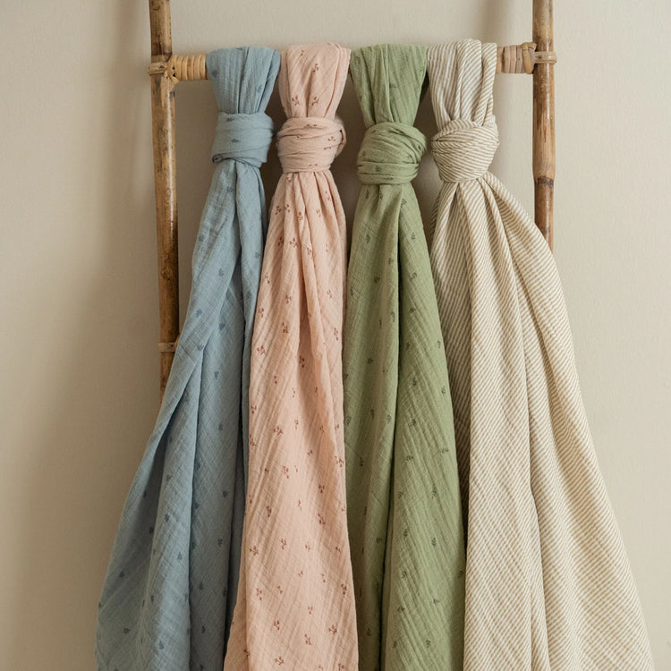 LITTLE DUTCH. Swaddle muslin Pure Sage 120x120