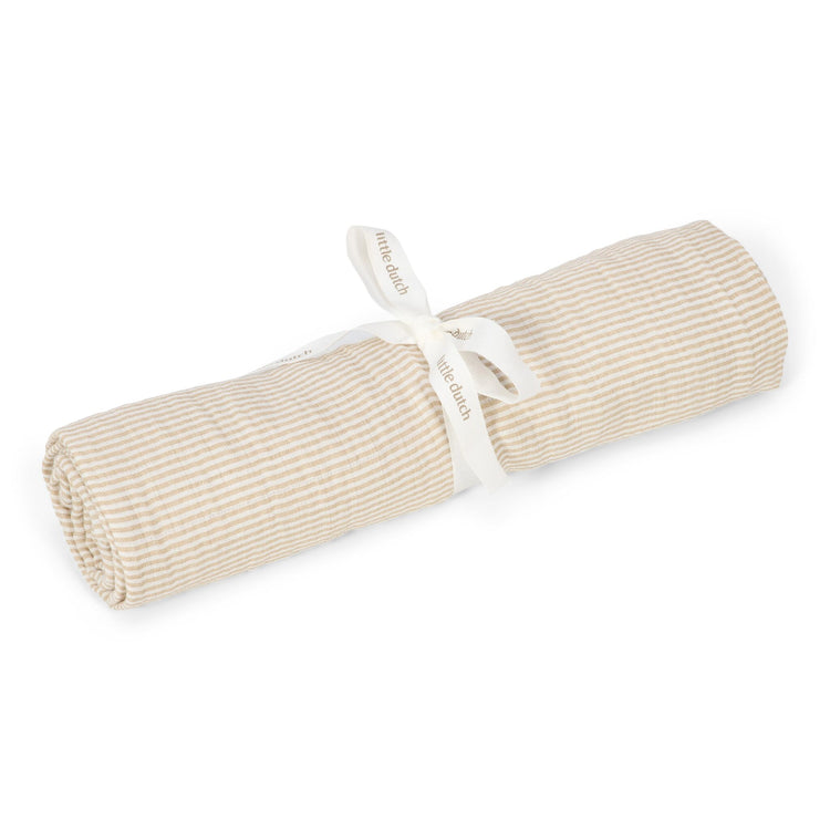 LITTLE DUTCH. Swaddle muslin Pure Soft Beige 120x120