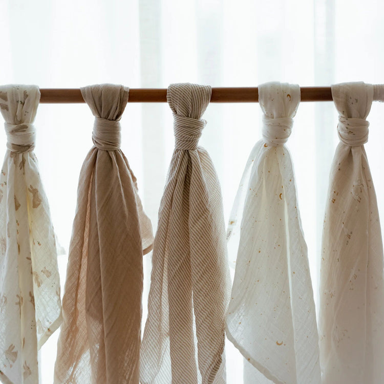 LITTLE DUTCH. Swaddle muslin Pure Soft Beige 120x120