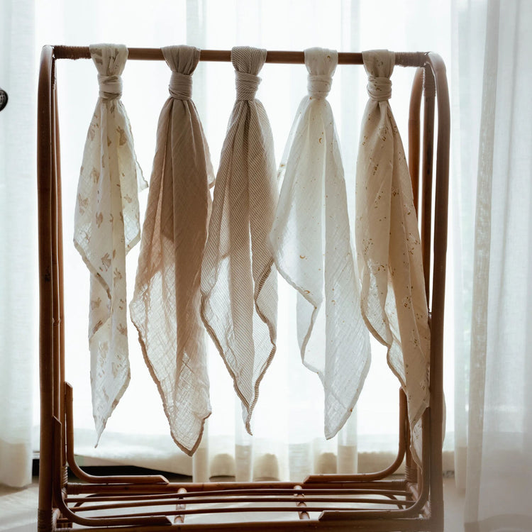 LITTLE DUTCH. Swaddle muslin Pure Soft Beige 120x120
