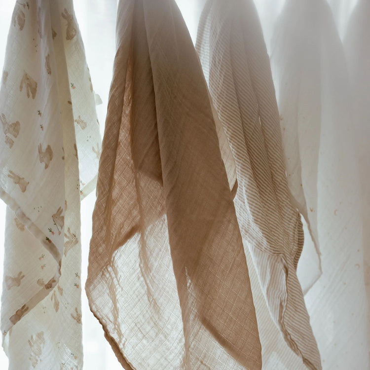 LITTLE DUTCH. Swaddle muslin Pure Soft Beige 120x120