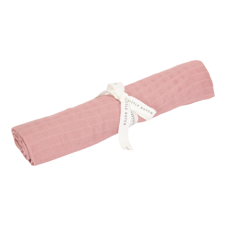 LITTLE DUTCH. Swaddle muslin Pure Pink Blush 120 x 120