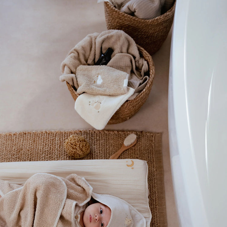 LITTLE DUTCH. Σετ 2 πανάκια μπάνιου με κέντημα Baby Bunny