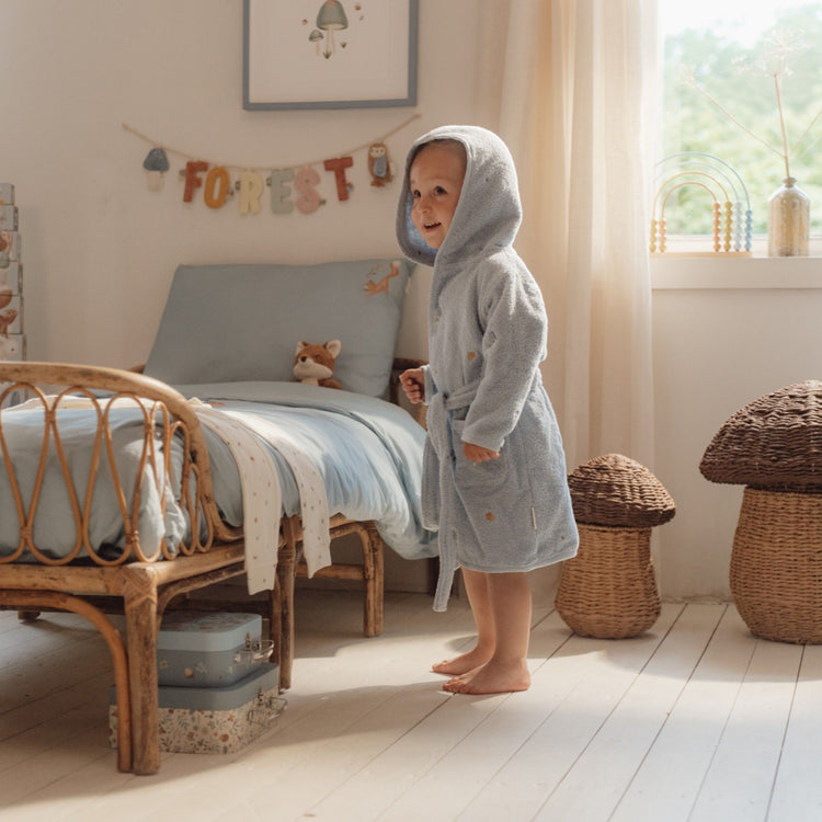 LITTLE DUTCH. Bathrobe embroidered Blue