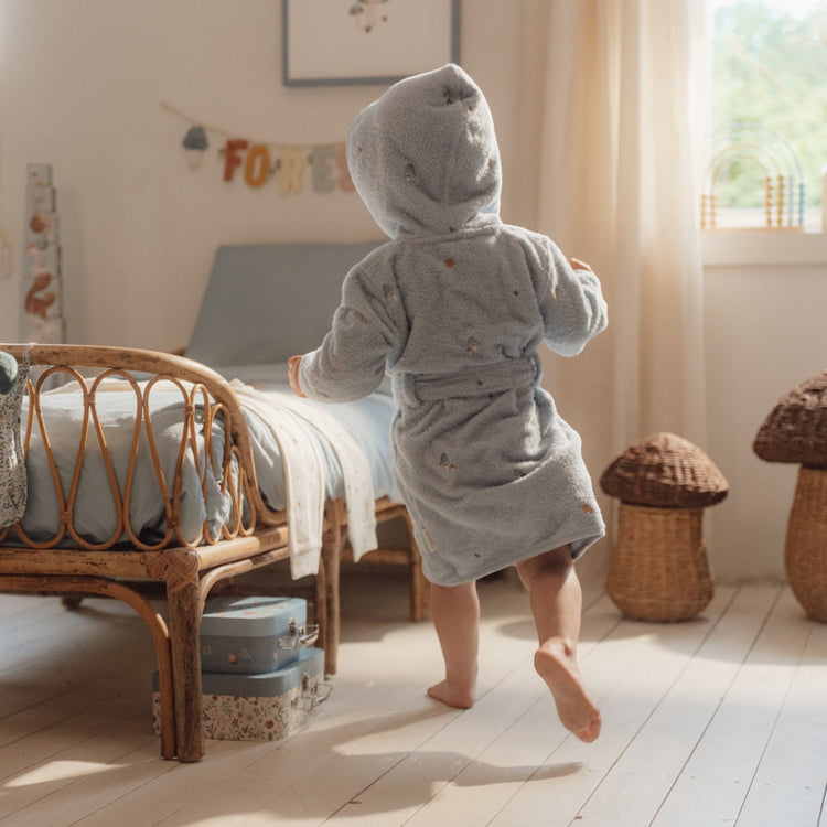 LITTLE DUTCH. Bathrobe embroidered Blue