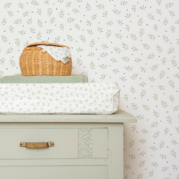 LITTLE DUTCH. Non-Woven Wallpaper Blueberry Leaves