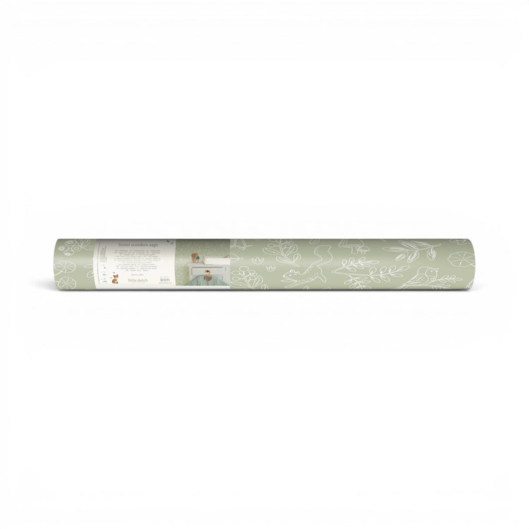 LITTLE DUTCH. Non-Woven Wallpaper Forest Wonders Sage