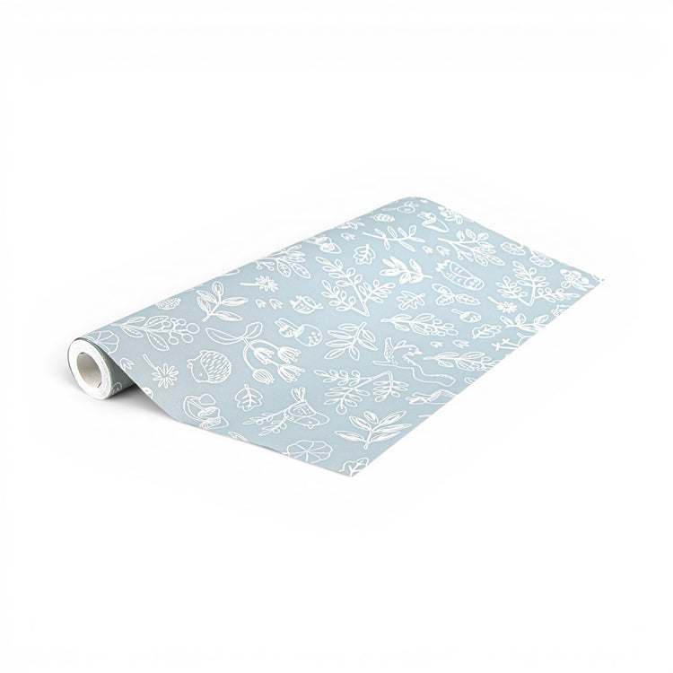LITTLE DUTCH. Non-Woven Wallpaper Forest Wonders Denim Blue