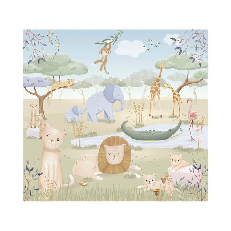 LITTLE DUTCH. Digital wallpaper Safari Friends