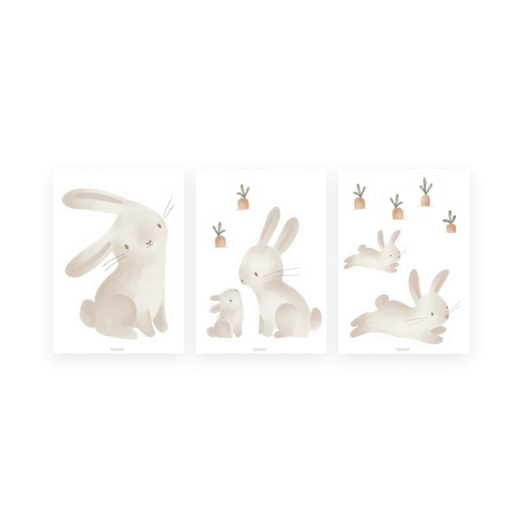 LITTLE DUTCH. Wall decalls set of 3 sheets Baby Bunny