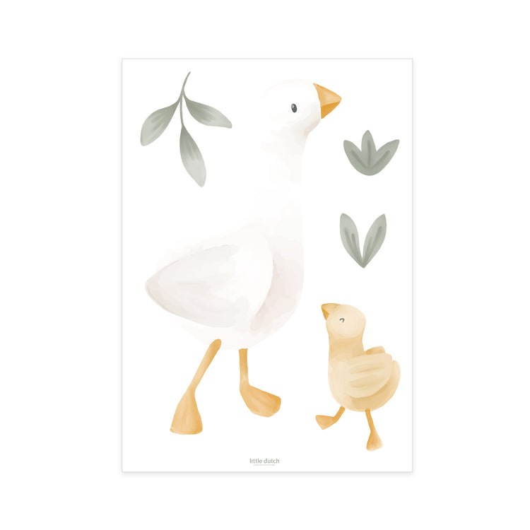 LITTLE DUTCH. Wall decalls set of 3 sheets Little Goose
