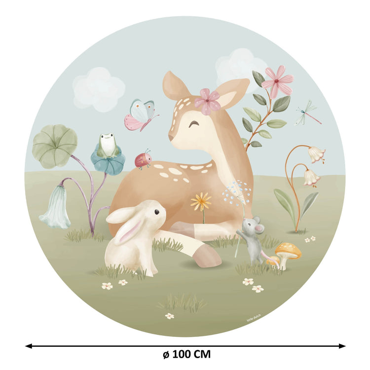 LITTLE DUTCH. Wallpaper circle Fairy Garden