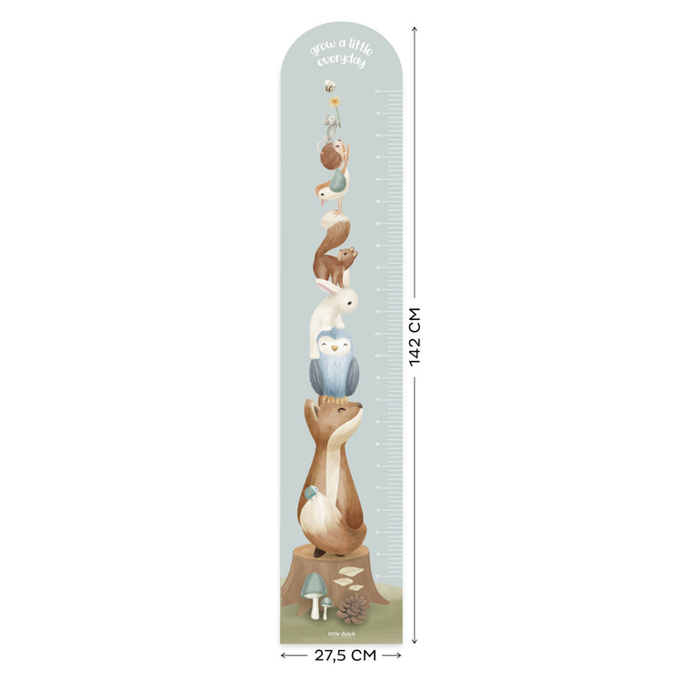LITTLE DUTCH. Growth chart wall decall Forest Friends