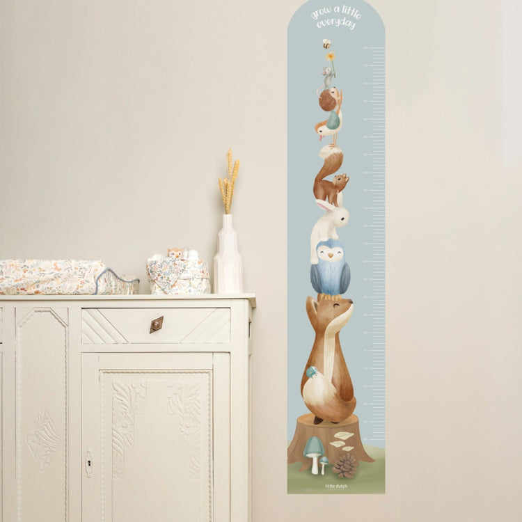 LITTLE DUTCH. Growth chart wall decall Forest Friends
