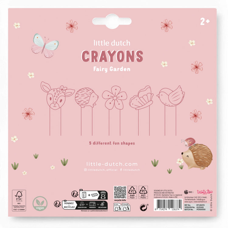 LITTLE DUTCH. Wax crayons Fairy Garden