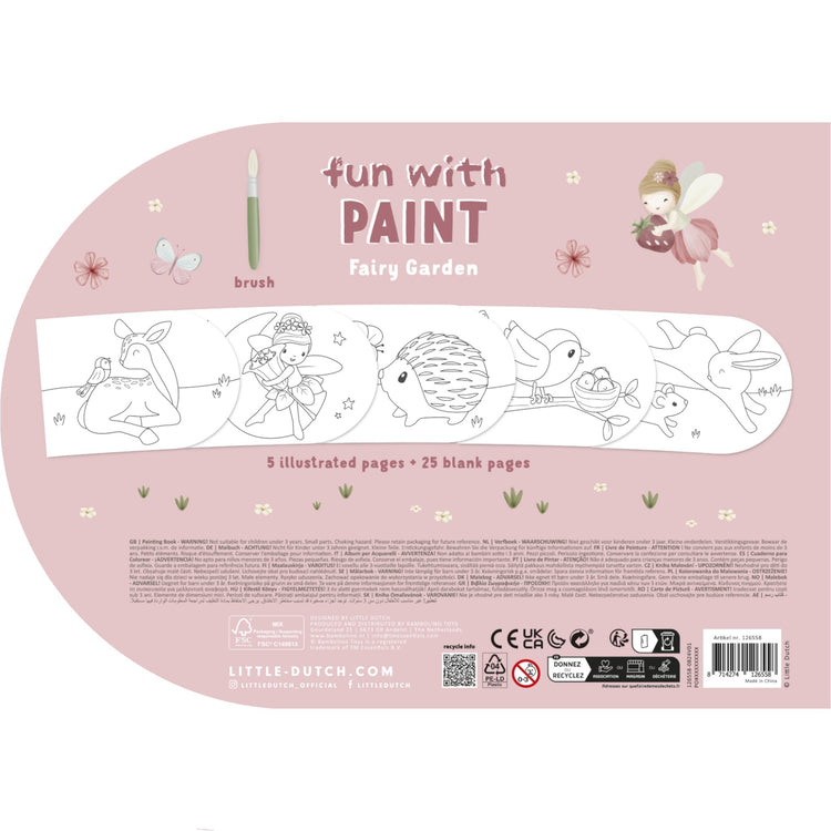 LITTLE DUTCH. Μπλοκ ζωγραφικής με νερομπογιές Fairy Garden