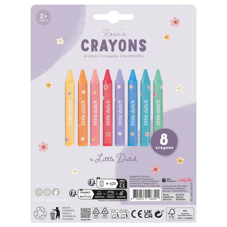 LITTLE DUTCH. Κηρομπογιές Rosa