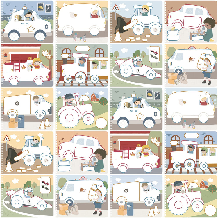 LITTLE DUTCH. Μπλοκ ζωγραφικής με ξυλομπογιές Jim