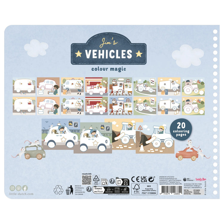 LITTLE DUTCH. Μπλοκ ζωγραφικής με ξυλομπογιές Jim