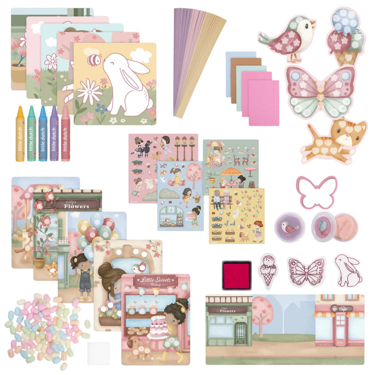 LITTLE DUTCH. Μεγάλο σετ ζωγραφικής - κατασκευών σε κουτί Rosa