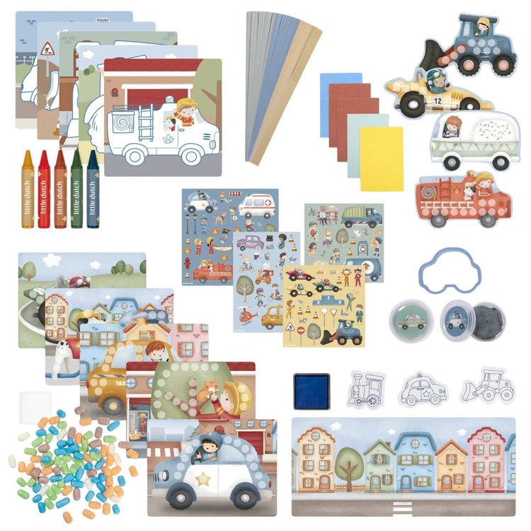 LITTLE DUTCH. Μεγάλο σετ ζωγραφικής - κατασκευών σε κουτί Jim