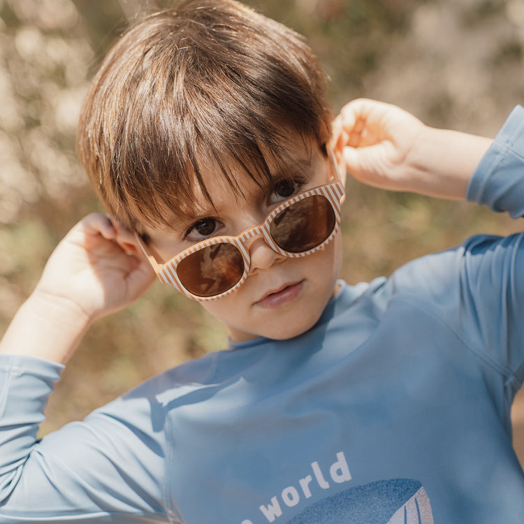 LITTLE DUTCH. Sunglasses Ocean Brown Stripes