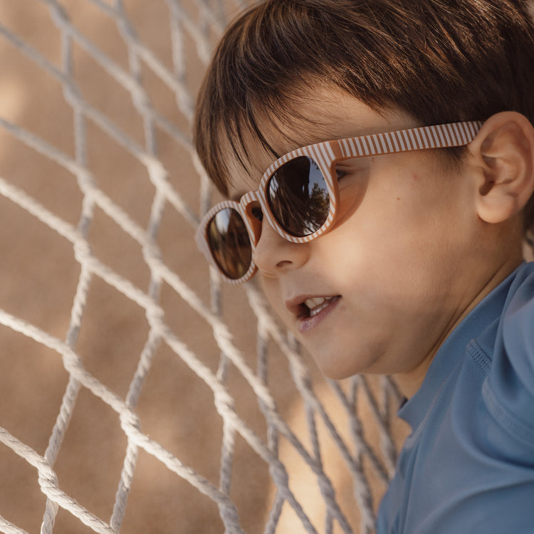 LITTLE DUTCH. Sunglasses Ocean Brown Stripes