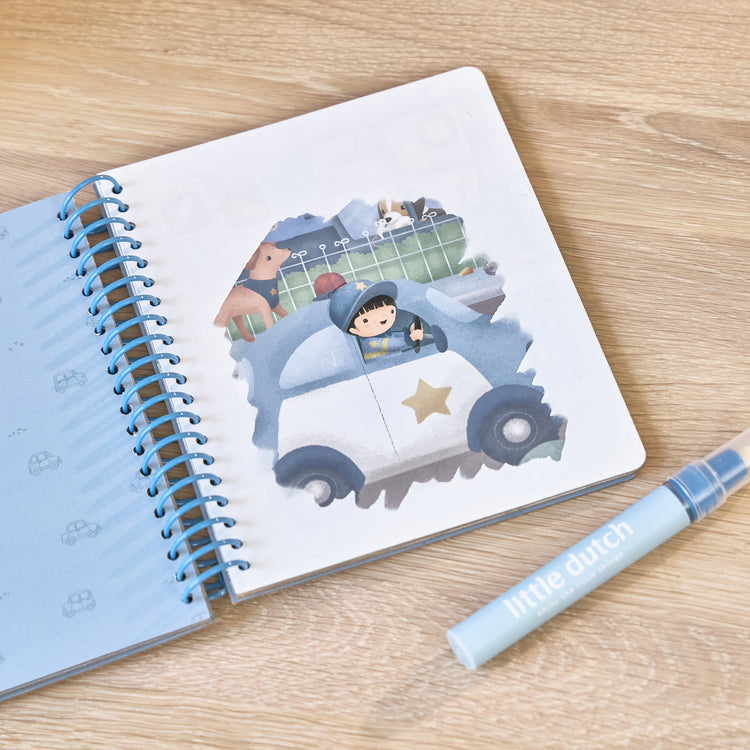 LITTLE DUTCH. Water reveal book Jim Vehicles