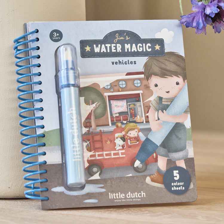 LITTLE DUTCH. Water reveal book Jim Vehicles