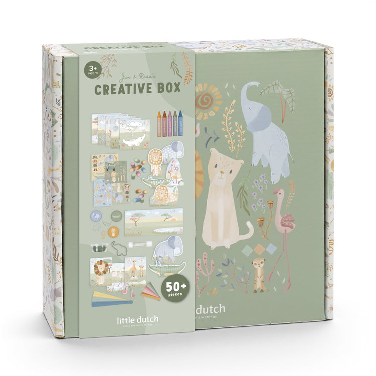 LITTLE DUTCH. Creativity box XL Safari Friends