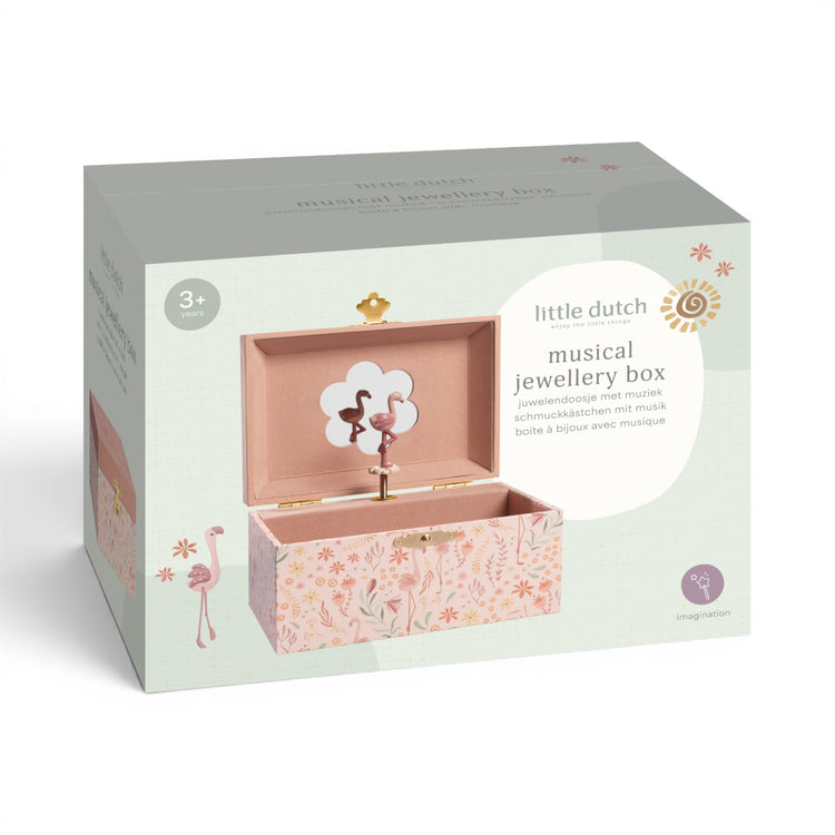 LITTLE DUTCH. Jewellery box with music Flamingo Safari Friends