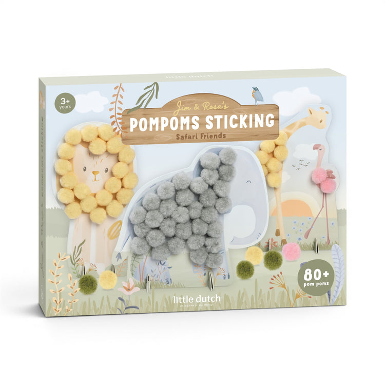 LITTLE DUTCH. Pom pom Cards Safari Friends